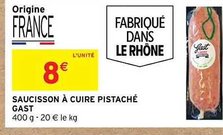 Saucisson à Cuire Pistaché Gast