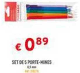 set de 5 porte-mines