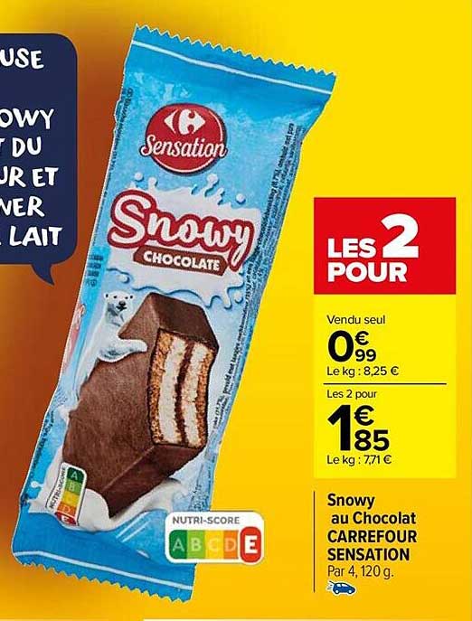 Snowy Au Chocolat Carrefour Sensation