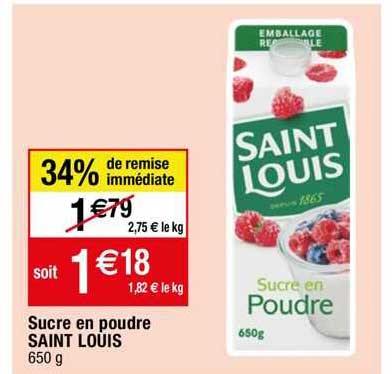 sucre en poudre saint louis