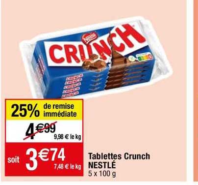 Tablettes Crunch Nestlé