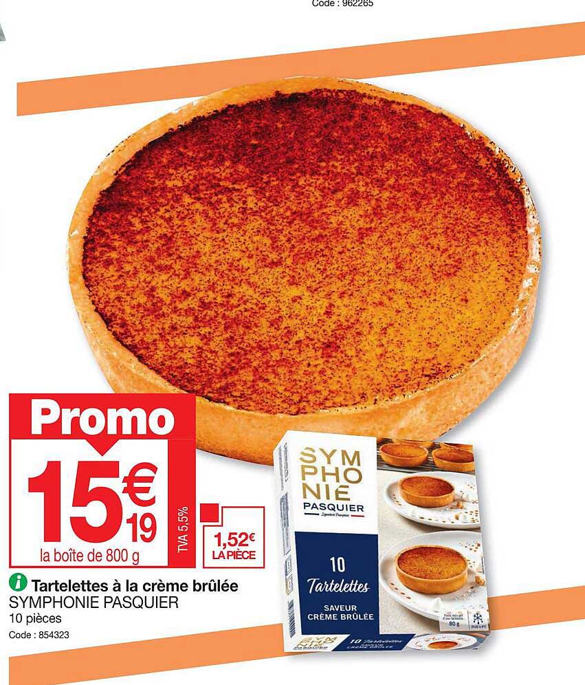 tartelettes à la crème brûlée symphonie pasquier
