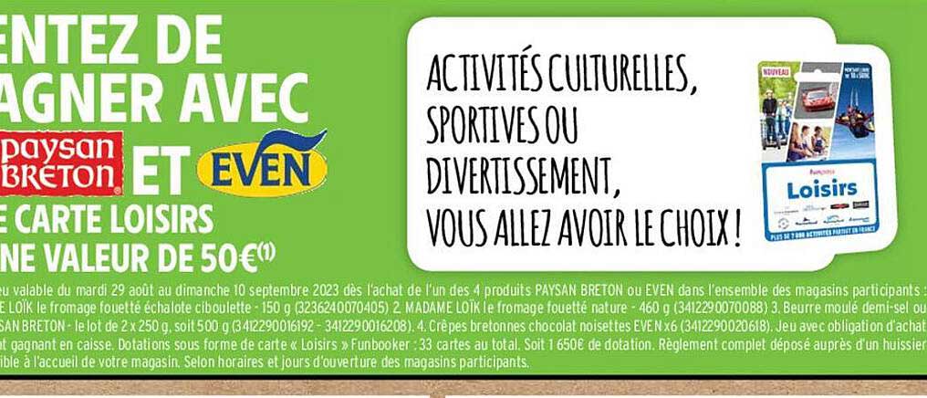 tentez de gagner avec paysan breton et even