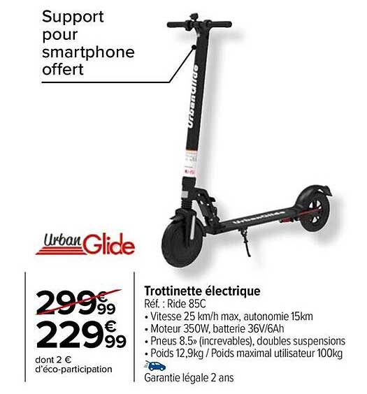 trottinette électrique urban glide