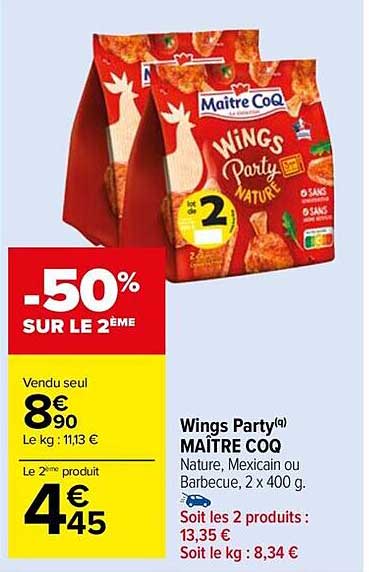 wings party maître coq