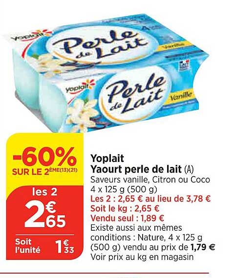Yoplait Yaourt Perle De Lait