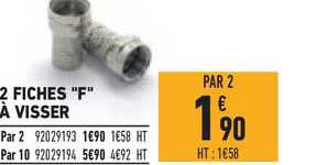 2 Fiches "f" à Visser