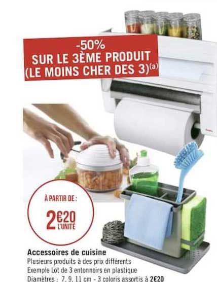 accessoires de cuisine -50% sur le 3ème produit