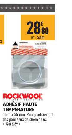 adhésif haute température rockwool