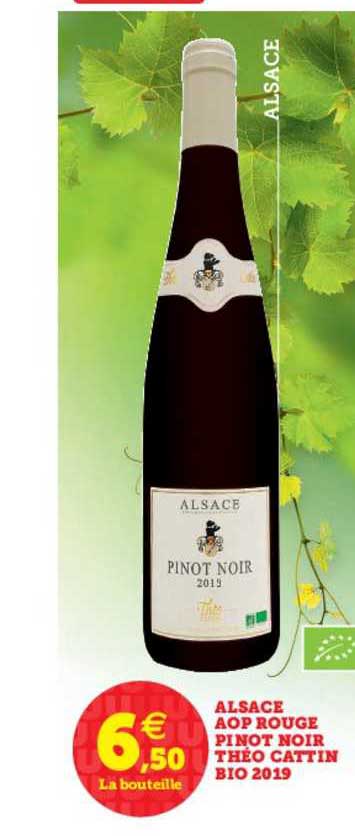 alsace aop rouge pinot noir théo cattin bio 2019