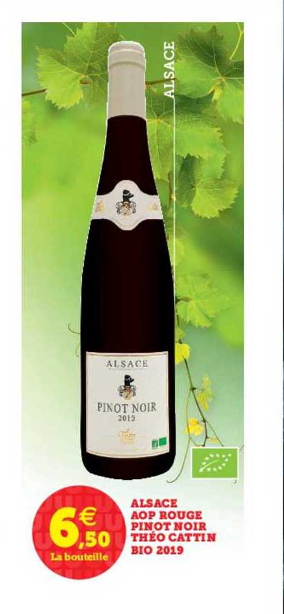 alsace aop rouge pinot noir théo cattin bio 2019