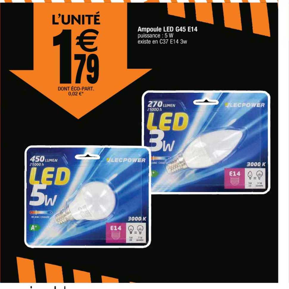 ampoule led g45 e14