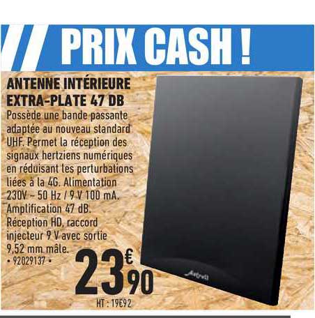 antenne intérieure extra plate 47 db