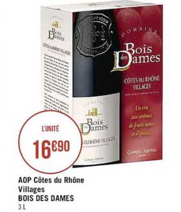 aop côtes du rhône villages bois des dames