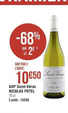 aop saint véran nicolas potel -68% sur le 2è