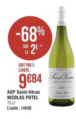 aop saint véran nicolas potel -68% sur le 2e