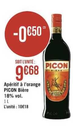 apéritif à l'orange picon bière 18% vol.