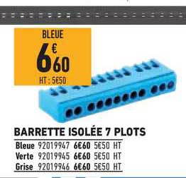 barrette isolée 7 plots