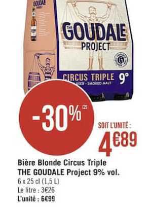 bière blonde circus triple the goudale project 9% vol. -30%