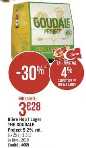 bière hop ! lager goudale project 5.2% vol.