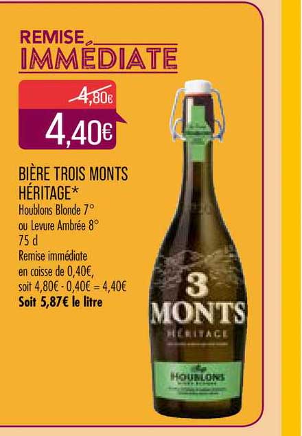 bière trois monts héritage remise immédiate