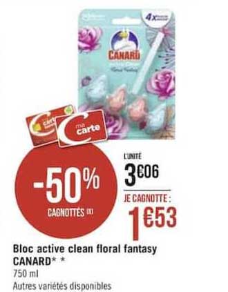 bloc active clean floral fantasy canard