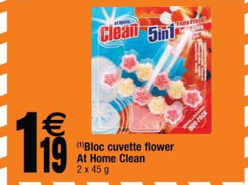 bloc cuvette flower at home clean