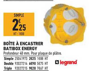 boîte à encastrer batibox energy legrand
