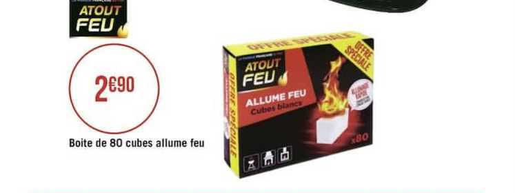 boîte de 80 cubes allume feu atout feu