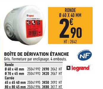 boîte de dérivation étanche legrand