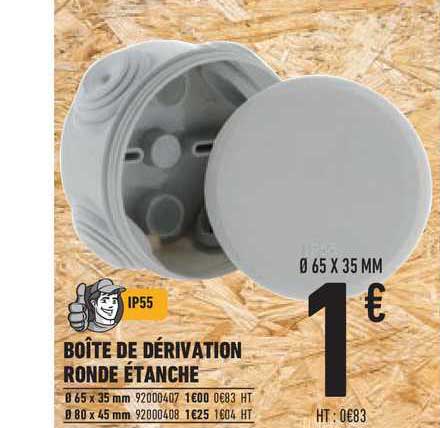 boîte de dérivation ronde étanche