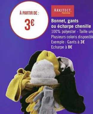 bonnet gants ou écharpe chenille arkitect