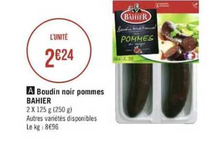 Boudin Noir Pommes Bahier