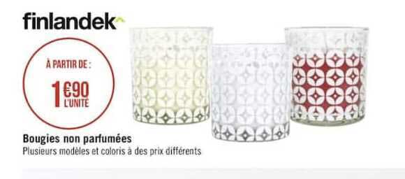 bougies non parfumées finlandek