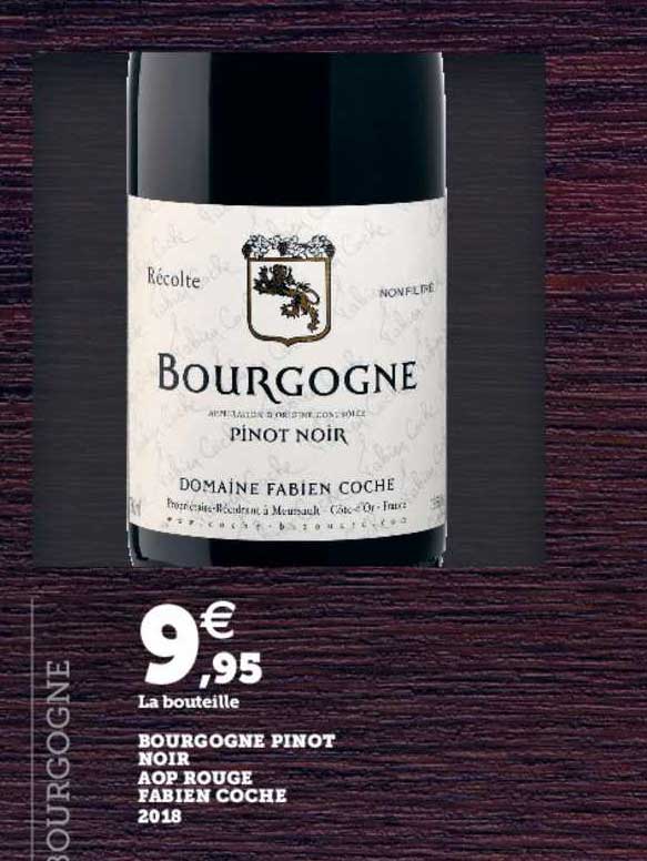 bourgogne pinot noir aop rouge fabien coche 2018