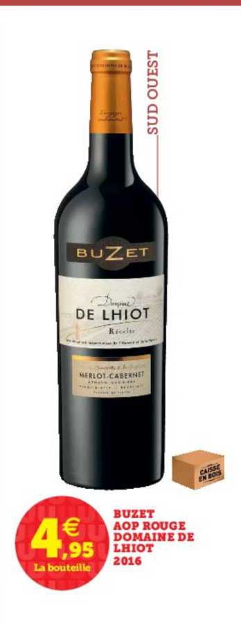 Buzet Aop Rouge Domaine De Lhiot 2016