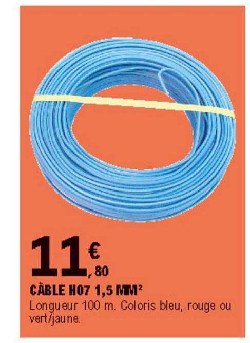 câble h07 1.5 mm2