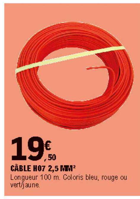 câble h07 2.5 mm2