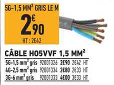 câble ho5vvf 1.5 mm2