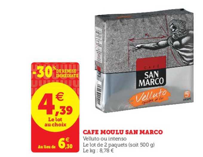 café moulu san marco -30% de remise immédiate