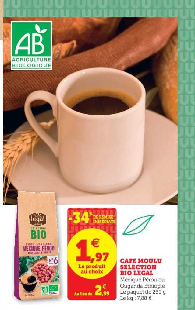 Café Moulu Sélection Bio Legal -34% De Remise Immédiate