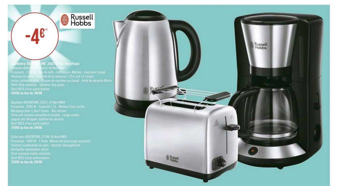 cafetière noir inox russell hobbs