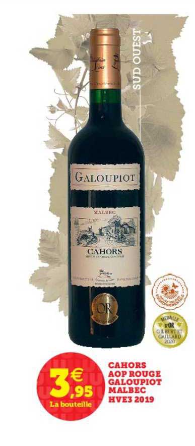 Cahors Aop Rouge Galoupiot Malbec Hve3 2019