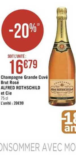 champagne grande cuvé brut rosé alfred rotchschild et cie