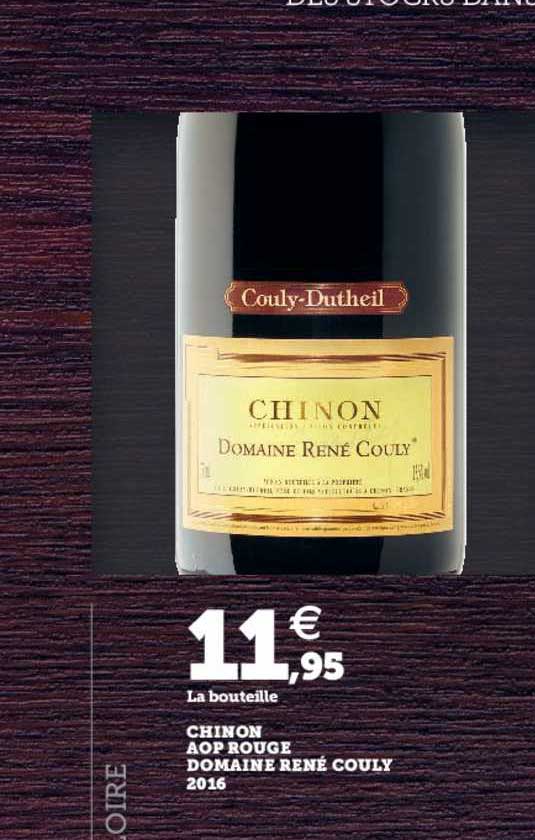 chinon aop rouge domaine rené couly 2016