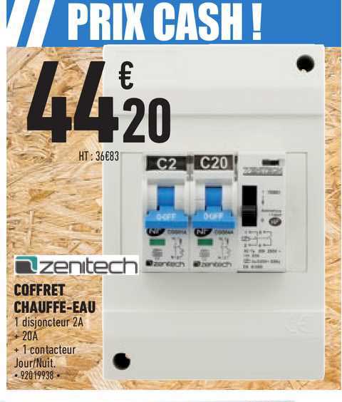 coffret chauffe eau zenitech