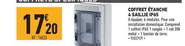 coffret étanche 4 saillie ip65