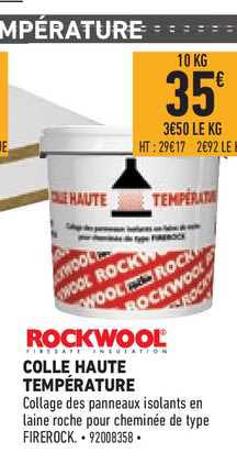 colle haute température rockwool