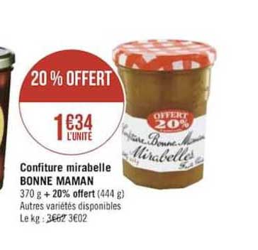 Confiture Mirabelle Bonne Maman