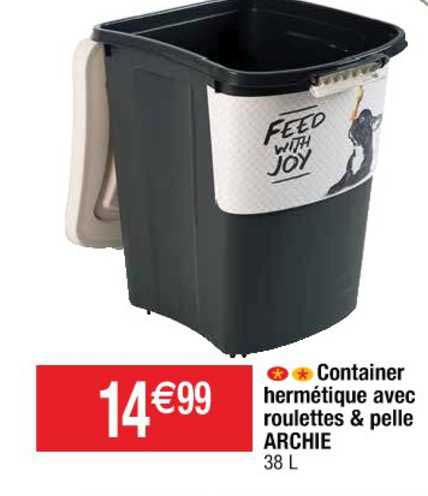 Container Hermétique Avec Roulettes & Pelle Archie